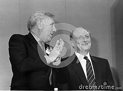 Roy Hattersley & Neil Kinnock Editorial Stock Photo