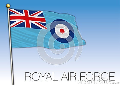 Royal Air Force ensign flag, United Kingdom, vector illustration Vector Illustration