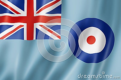 Royal Air Force Ensign, UK Cartoon Illustration