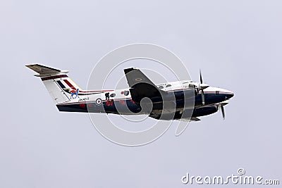 Royal Air Force King Air taking off Editorial Stock Photo