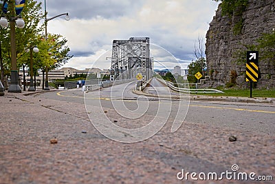 Royal Alexandra Interprovincial Bridge on the Ottawa river in Ottawa, Canada Stock Photo
