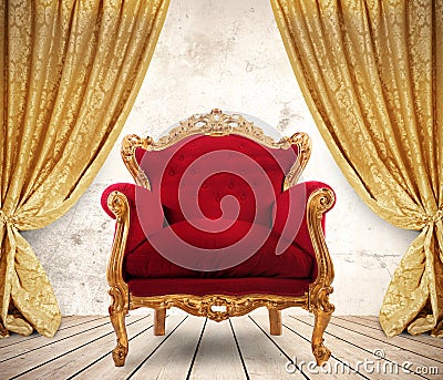 Royal armchair Stock Photo