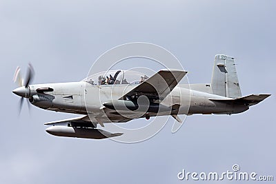 Royal Australian Air Force RAAF Pilatus PC-9A Forward Air Control FAC aircraft A23-020 from 4 Squadron based at RAAF Williamto Editorial Stock Photo