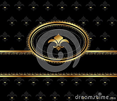 Royal background with golden frame Vector Illustration