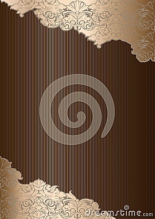 Royal background in the style of vintage, In gold, beige, chocolate, bronze, coffee shades Vector Illustration