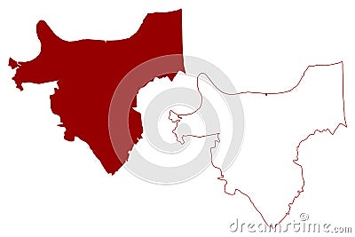 Royal Borough of Greenwich United Kingdom of Great Britain and Northern Ireland, Ceremonial county and region Greater London, Vector Illustration