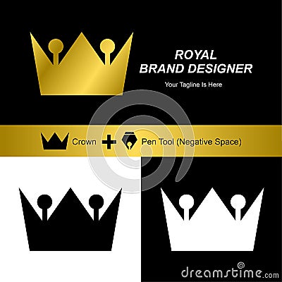 Royal Brand Designer logo stock free for commercial use Vector Illustration
