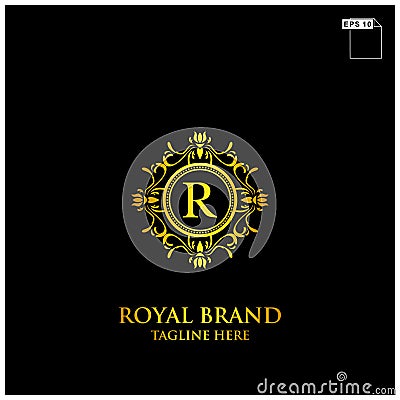 royal brand logo design vector Cartoon Illustration