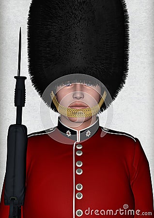 Royal British Guardsman Stock Photo
