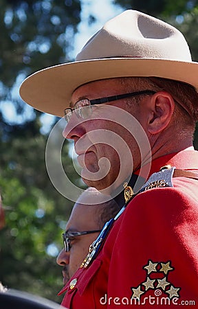 Royal Canadian Mounted Police Officer Editorial Stock Photo