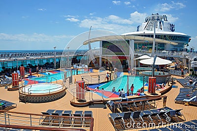 Royal Caribbean international cruise ship open deck Editorial Stock Photo