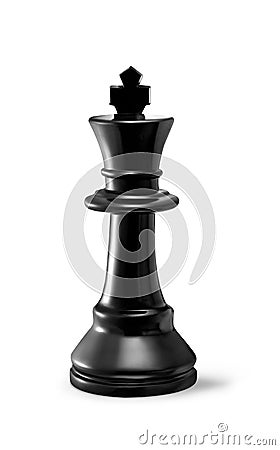 Royal Chess King black image isolated on white background Stock Photo