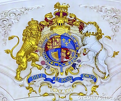 Royal Coat Arms Saint Martin Fields Anglican Church London England Stock Photo