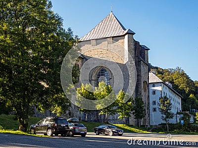 Royal Collegiate Church and hostel - Roncesvalles Editorial Stock Photo