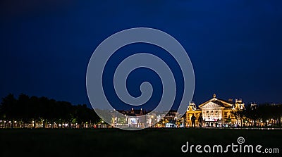 The Royal Concertgebouw with civilians with a night scene Editorial Stock Photo