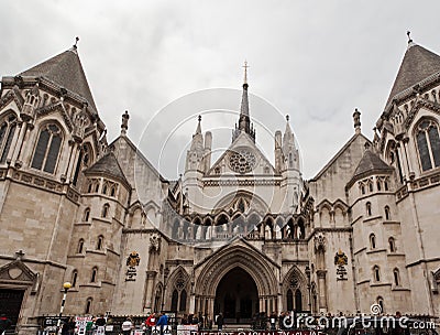 Royal Courts of Justice London Editorial Stock Photo