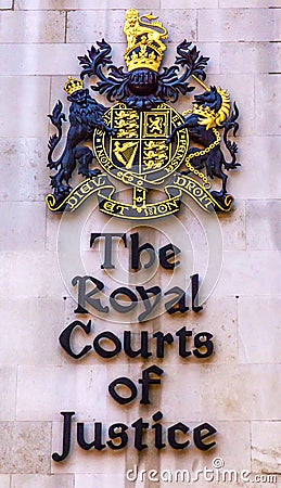 Royal Courts of Justice Old City London England Editorial Stock Photo