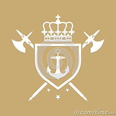 Royal Crest Vector Illustration