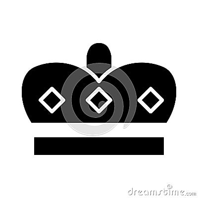 Royal crown of prince silhouette style icon Vector Illustration