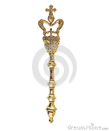 Royal Crown Scepter Staff Stock Photo