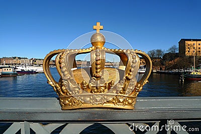 Royal Crown in Stockholm Stock Photo