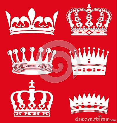 Royal crowns Vector Illustration