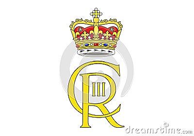 Royal Cypher of King Charles III Scotland Stock Photo