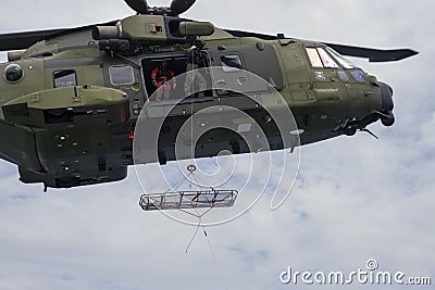 Royal Danish Air Fore rescue helicopter Editorial Stock Photo