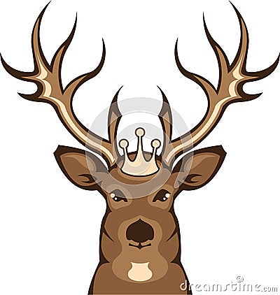 Royal Deer Vector Illustration