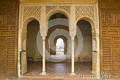 Royal door of Generalife. Stock Photo