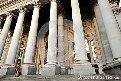 The Royal Exchange in London was Britain`s first specialist commercial building Editorial Stock Photo