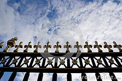 Royal fence with a nice sky Stock Photo