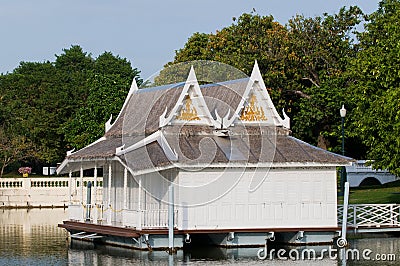 Royal Floating House at Bang Pa In, Thailand Stock Photo