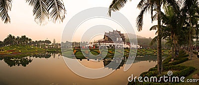 Royal Flora temple (ratchaphreuk)in Chiang Mai,Thailand Stock Photo