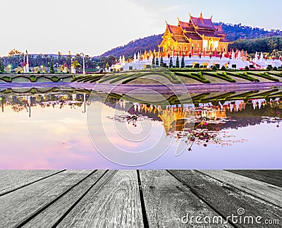 Royal Flora temple (ratchaphreuk)in Chiang Mai,Thailand Stock Photo