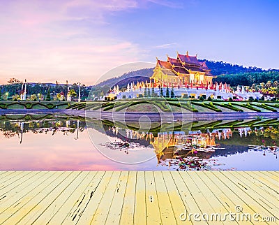 Royal Flora temple (ratchaphreuk)in Chiang Mai,Thailand Stock Photo