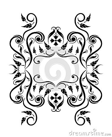 Royal floral frame Vector Illustration