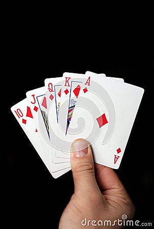 Royal flush Stock Photo