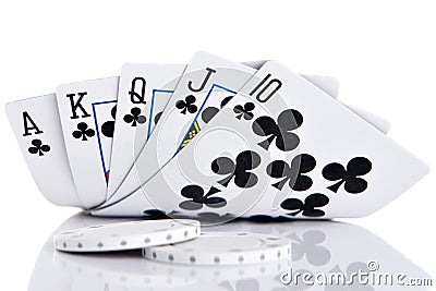 Royal Flush Stock Photo