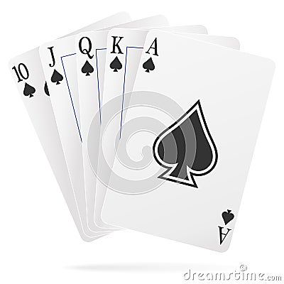 Royal Flush Vector Illustration