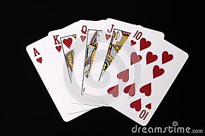 Royal Flush Stock Photo