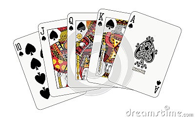 Royal flush spade Vector Illustration