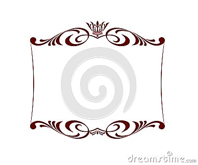 Royal frame.Vector illustration.Brown white. Vector Illustration