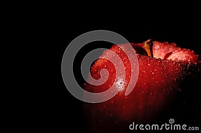 Royal Gala apple on black Stock Photo