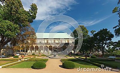 The Royal Garden of Prague Castle on the first sunny autumn day. Editorial Stock Photo