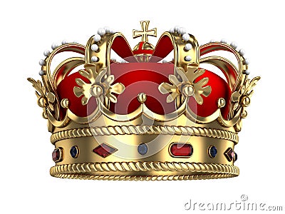 Royal Gold Crown Stock Photo