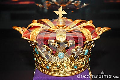 Royal gold Crown Stock Photo