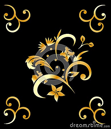 Royal gold pattern Vector Illustration