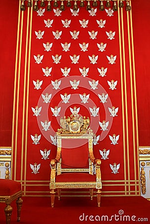 Royal golden throne Stock Photo