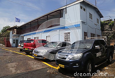 Royal Grenada Police Force headquarter at Fort George at St. George`s Editorial Stock Photo